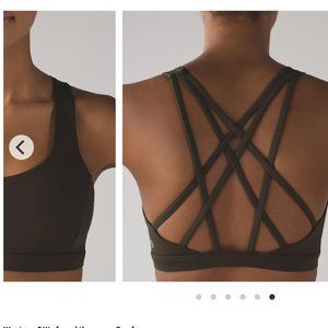 Lululemon Free To Be Serene Bra- Dark Olive Size 6